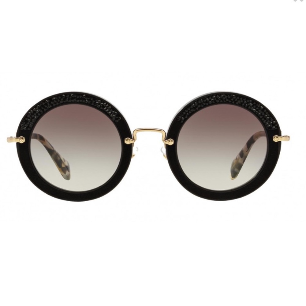 MIU MIU Noir Crystal Sunglasses
